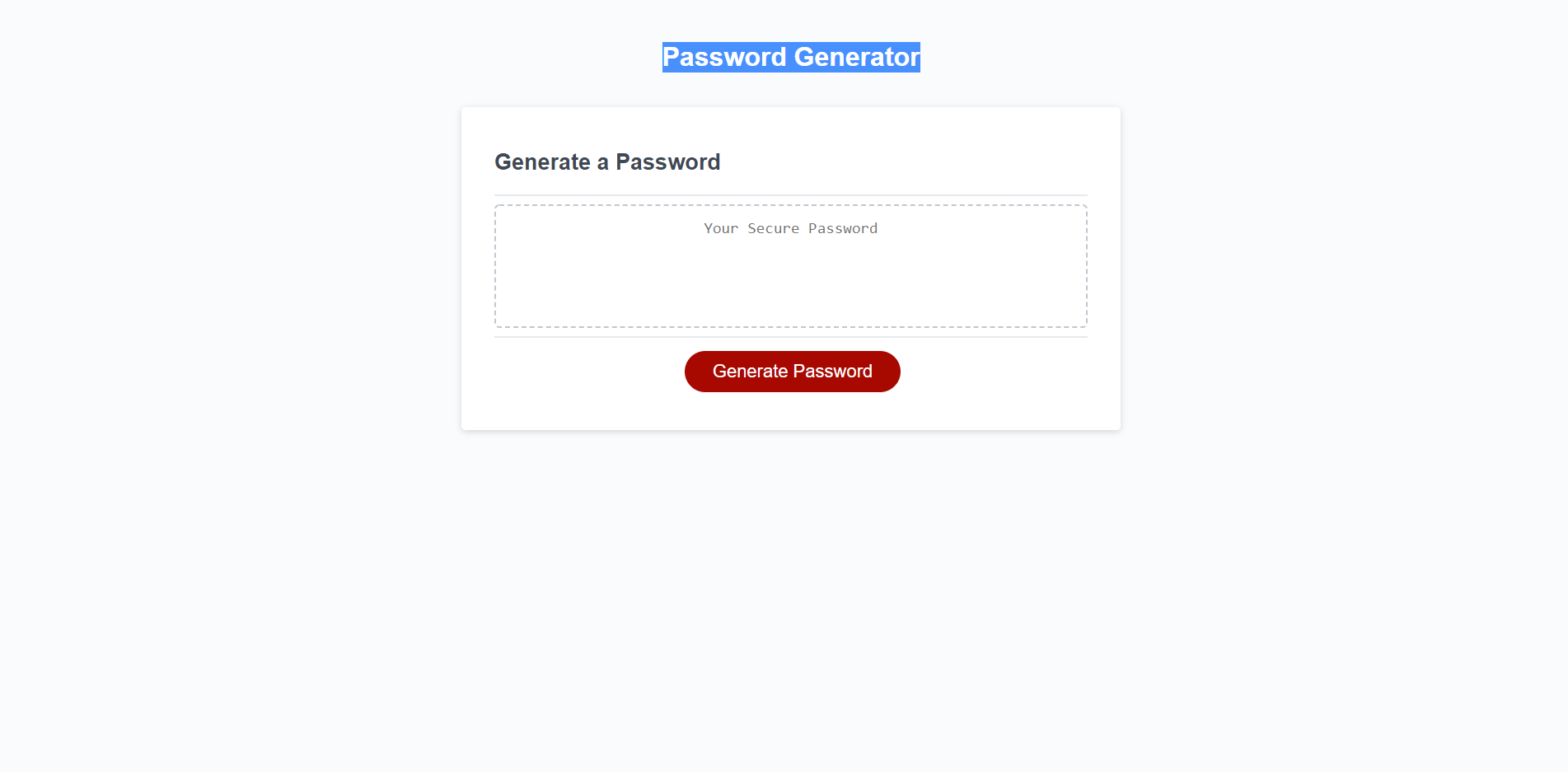 Password Generator picture